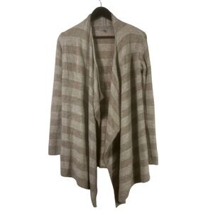 Barefoot Dreams Bamboo Chic Lite Open‎ Front Cardigan Sweater Women S/M Tan